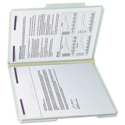 Smead 2 in. Expansion 2/5-Cut Two SafeSHIELD Coated Fasteners Letter Size Recycled Pressboard Folders - Gray-Green (25/Box)