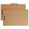 Smead 0.75 in. Expansion 2/5-Cut Top Tab 17-pt Kraft Fastener Folders, 2 Fasteners - Legal Size/Kraft (50/Box)