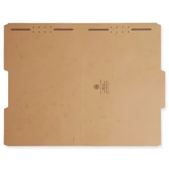 Smead 0.75 in. Expansion 2/5-Cut Top Tab 17-pt Kraft Fastener Folders, 2 Fasteners - Legal Size/Kraft (50/Box)