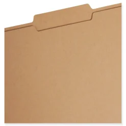 Smead 0.75 in. Expansion 2/5-Cut Top Tab 17-pt Kraft Fastener Folders, 2 Fasteners - Legal Size/Kraft (50/Box)