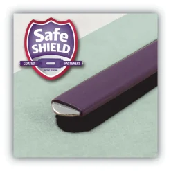 Smead 3 in. Expansion End Tab Pressboard Classification Folders with 2 SafeSHIELD Coated Fasteners - Letter Size/Gray-Green (25/Box)