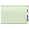 Smead 3 in. Expansion End Tab Pressboard Classification Folders with 2 SafeSHIELD Coated Fasteners - Legal Size/Gray-Green (25/Box)