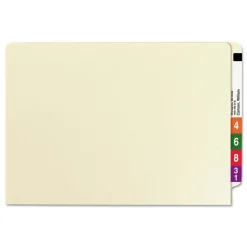 Smead 1.5 in. Expansion End Tab W-Fold 2-Fastener Folders with Reinforced Tabs - Letter Size/Manila (50/Box)