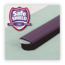 Smead 1 in. Expansion End Tab Pressboard Classification Folders with 2 SafeSHIELD Coated Fasteners - Legal Size/Gray-Green (25/Box)