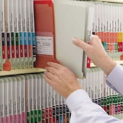 Smead 2 in. Expansion Extra-Heavy Recycled Pressboard End Tab Folders - Letter Size/Gray-Green (25/Box)