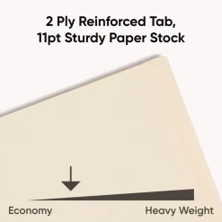 Smead 0.75 in. Expansion 4-Fastener Folder with Divider - Letter Size/Manila Exterior (50/Box)