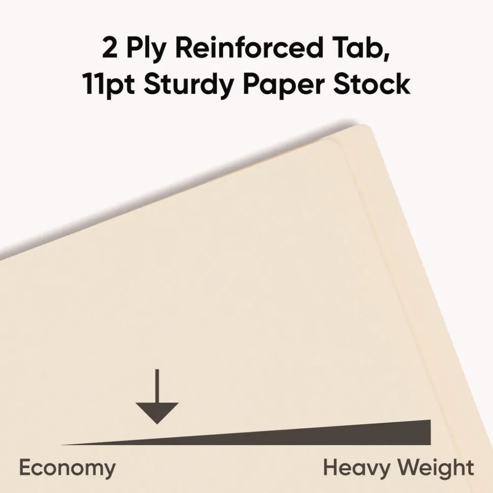 Smead 0.75 in. Expansion 4-Fastener Folder with Divider - Letter Size/Manila Exterior (50/Box)