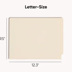 Smead 0.75 in. Expansion 4-Fastener Folder with Divider - Letter Size/Manila Exterior (50/Box)