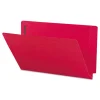 Smead 0.75 in. Expansion Heavyweight Colored End Tab Fastener Folders - Red Exterior/Legal Size (50/Box)