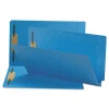 Smead 0.75 in. Expansion Heavyweight Colored End Tab Fastener Folders - Blue Exterior/Legal Size (50/Box)