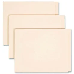 Smead 0.75 in. Expansion Heavyweight End Tab Fastener Folders - Manila/Letter Size (50/Box)