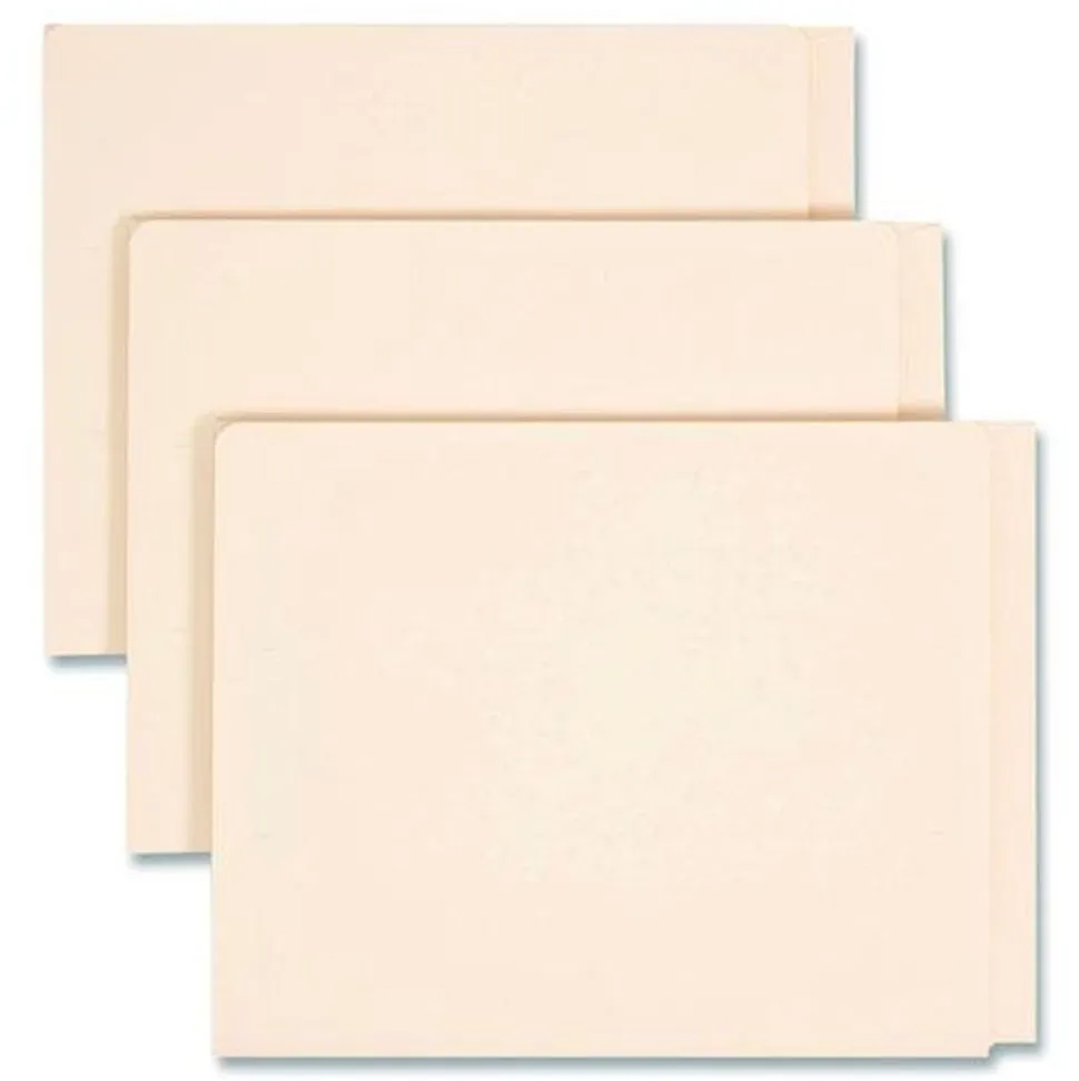 Smead 0.75 in. Expansion Heavyweight End Tab Fastener Folders - Manila/Letter Size (50/Box)