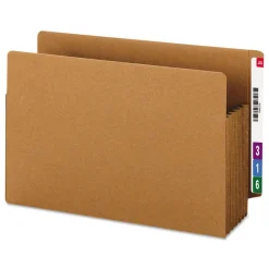 Smead 5.25 in. Expansion Heavy-Duty Redrope End Tab TUFF Pockets - Legal Size, Redrope (10/Box)