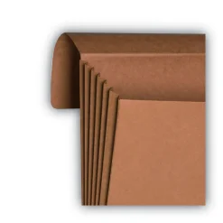 Smead 5.25 in. Expansion Legal Size Straight Tabs 1 Section Elastic Cord Closure Redrope End Tab Wallets - Redrope (10/Box)