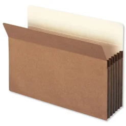 Smead 5.25 in. Expansion Legal Size Drop Front File Pockets - Redrope (50/Box)