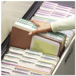 Smead 5.25 in. Expansion Legal Size Drop Front File Pockets - Redrope (50/Box)