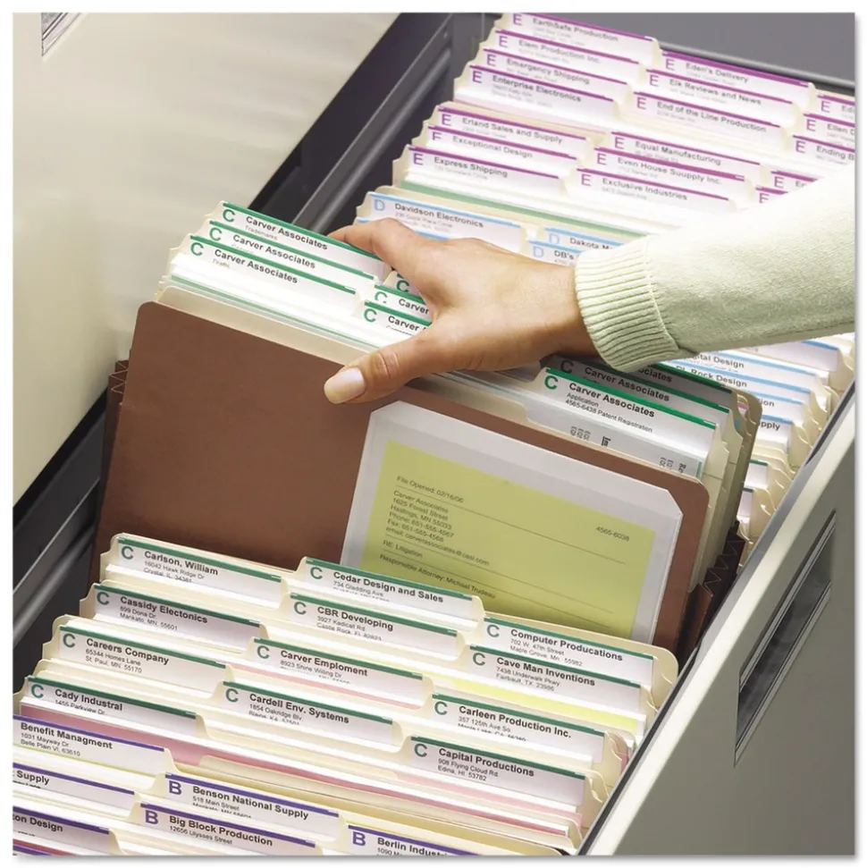 Smead 5.25 in. Expansion Legal Size Drop Front File Pockets - Redrope (50/Box)