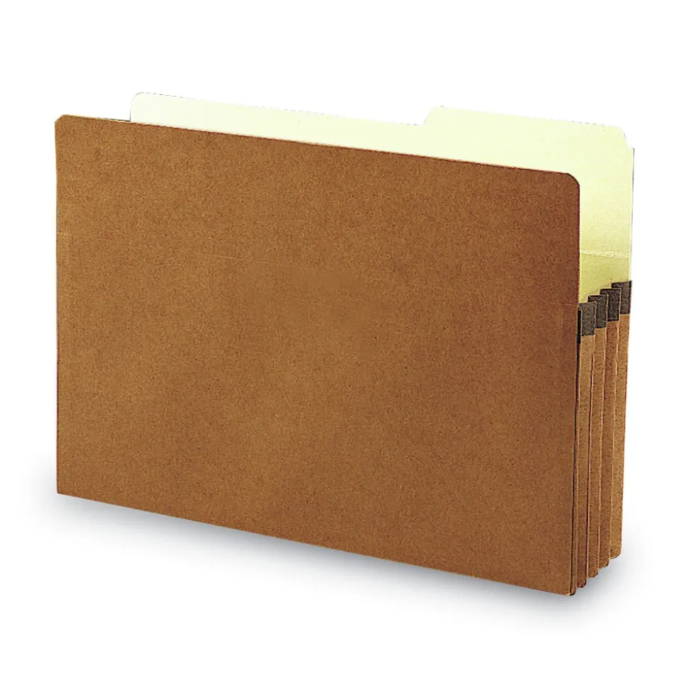 Smead 3.5 in. Expansion Legal Size Redrope Drop Front File Pockets with 2/5-Cut Guide Height Tabs (25/Box)