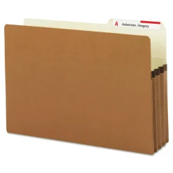 Smead 3.5 in. Expansion Legal Size Redrope Drop Front File Pockets with 2/5-Cut Guide Height Tabs (25/Box)