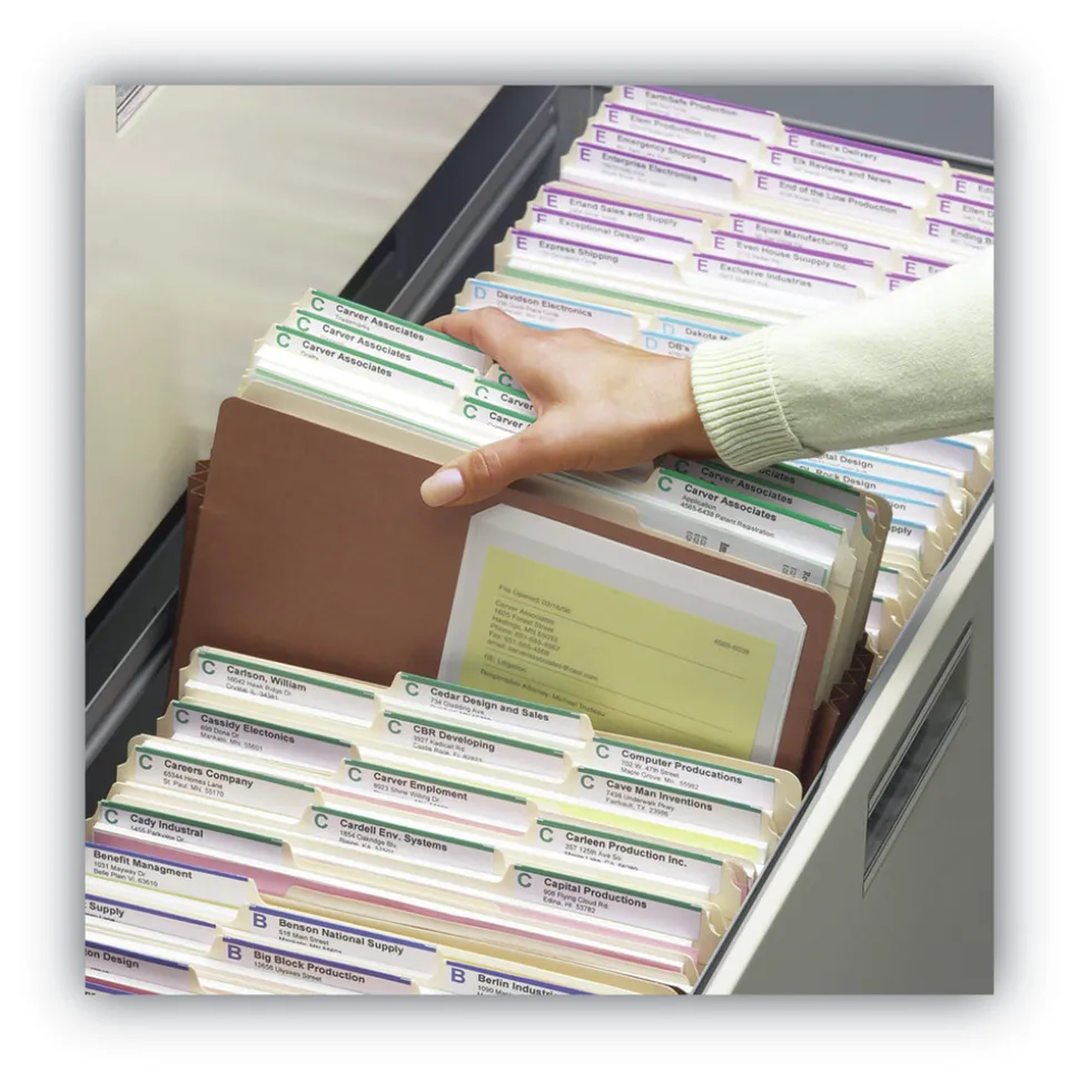 Smead 3.5 in. Expansion Legal Size Redrope Drop Front File Pockets (25/Box)