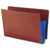 Smead 5.25 in. Expansion Legal Size Fully Lined 6.5 in. High Gussets Drop-Front End Tab File Pockets - Redrope/Blue (10/Box)