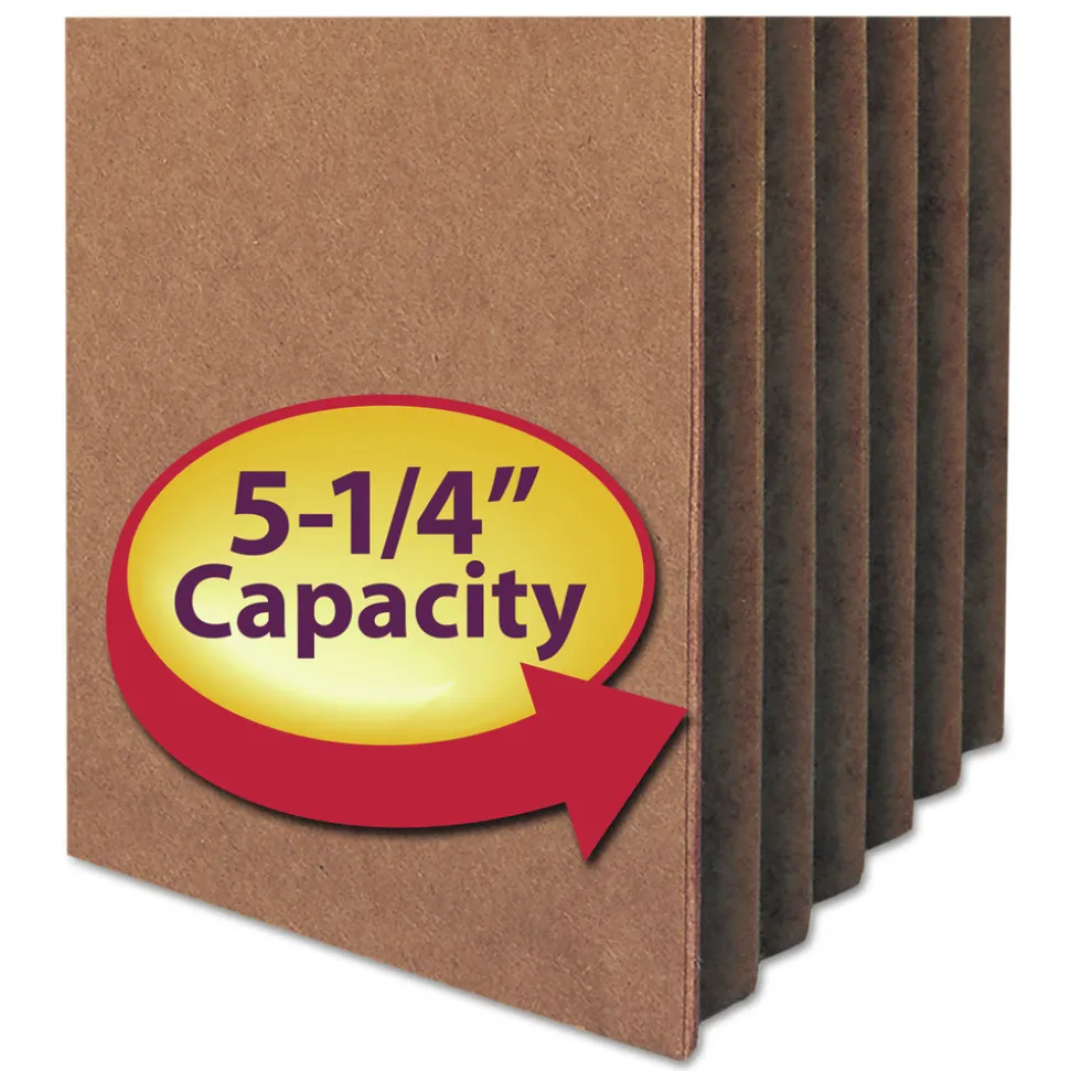 Smead 5.25 in. Expansion Letter Size Redrope Drop Front File Pockets (50/Box)