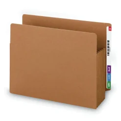 Smead 5.25 in. Expansion Letter Size Heavy-Duty Redrope End Tab TUFF Pockets (10/Box)