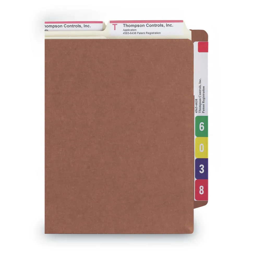 Smead 5.25 in. Expansion Letter Size Heavy-Duty Redrope End Tab TUFF Pockets (10/Box)