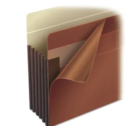 Smead 5.25 in. Expansion Letter Size Heavy-Duty Redrope End Tab TUFF Pockets (10/Box)