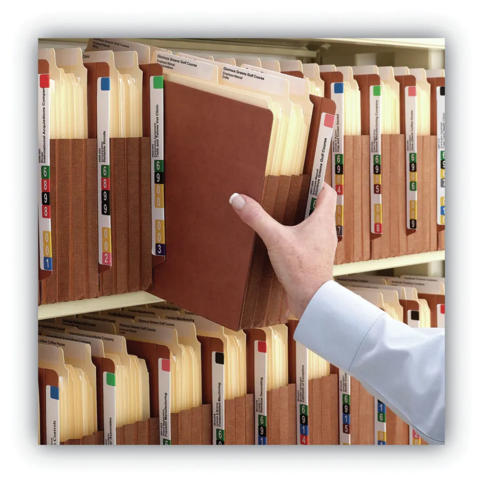 Smead 5.25 in. Expansion Letter Size Heavy-Duty Redrope End Tab TUFF Pockets (10/Box)