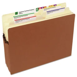 Smead 3.5 in. Expansion Letter Size Redrope Drop Front File Pockets (50/Box)