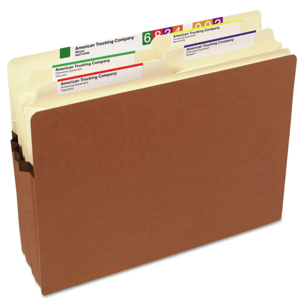 Smead 3.5 in. Expansion Letter Size Redrope Drop Front File Pockets (50/Box)