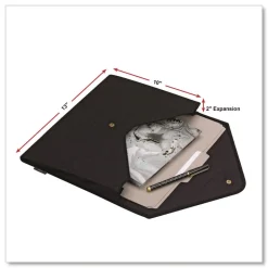 Smead 2 in. Expansion Letter Size Soft Touch Cloth Expanding Files - Black