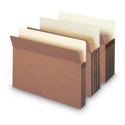Smead 1.75 in. Expansion Letter Size Redrope Drop Front File Pockets (50/Box)