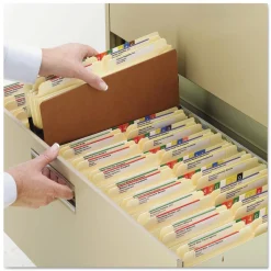 Smead 1.75 in. Expansion Letter Size Redrope Drop Front File Pockets (50/Box)