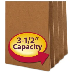 Smead 3.5 in. Expansion Letter Size Redrope Drop Front File Pockets with 2/5-Cut Guide Height Tabs (25/Box)
