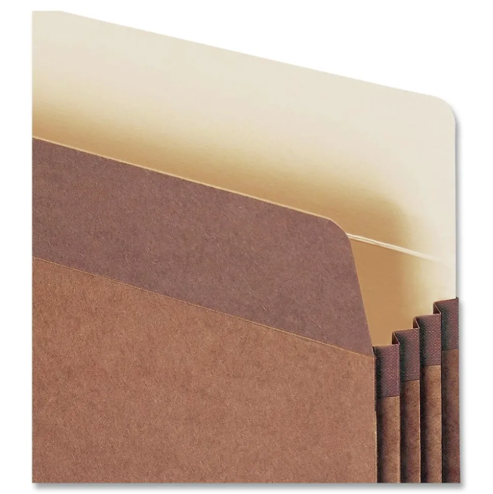 Smead 3.5 in. Expansion Letter Size Redrope Drop Front File Pockets with 2/5-Cut Guide Height Tabs (25/Box)