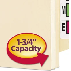 Smead 1.75 in. Expansion Manila End Tab File Pockets - Letter, Manila (25/Box)