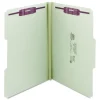 Smead 1 in. Expansion Recycled Pressboard 1/3-Cut Tab Fastener Folders with Two SafeSHIELD Fasteners - Legal Size/Gray-Green (25/Box)