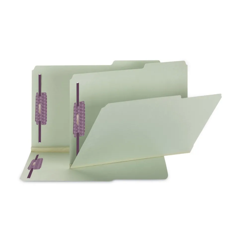 Smead 2 in. Expansion Recycled Pressboard Folders - Gray-Green/Legal Size (25/Box)
