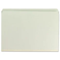 Smead 2 in. Expansion Recycled Pressboard Fastener Folders with Two SafeSHIELD Fasteners - Legal Size/Gray-Green (25/Box)