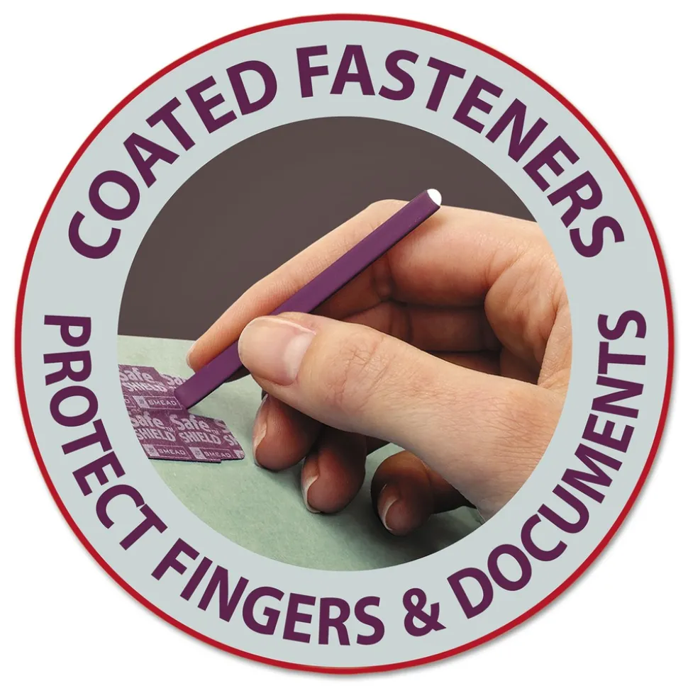 Smead 2 in. Expansion Recycled Pressboard Folders with 2 SafeSHIELD Fasteners - Letter Size/Gray-Green (25/Box)