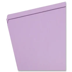 Smead 0.75 in. Expansion Reinforced Top Tab Colored File Folders - Lavender/Legal Size (100/Box)