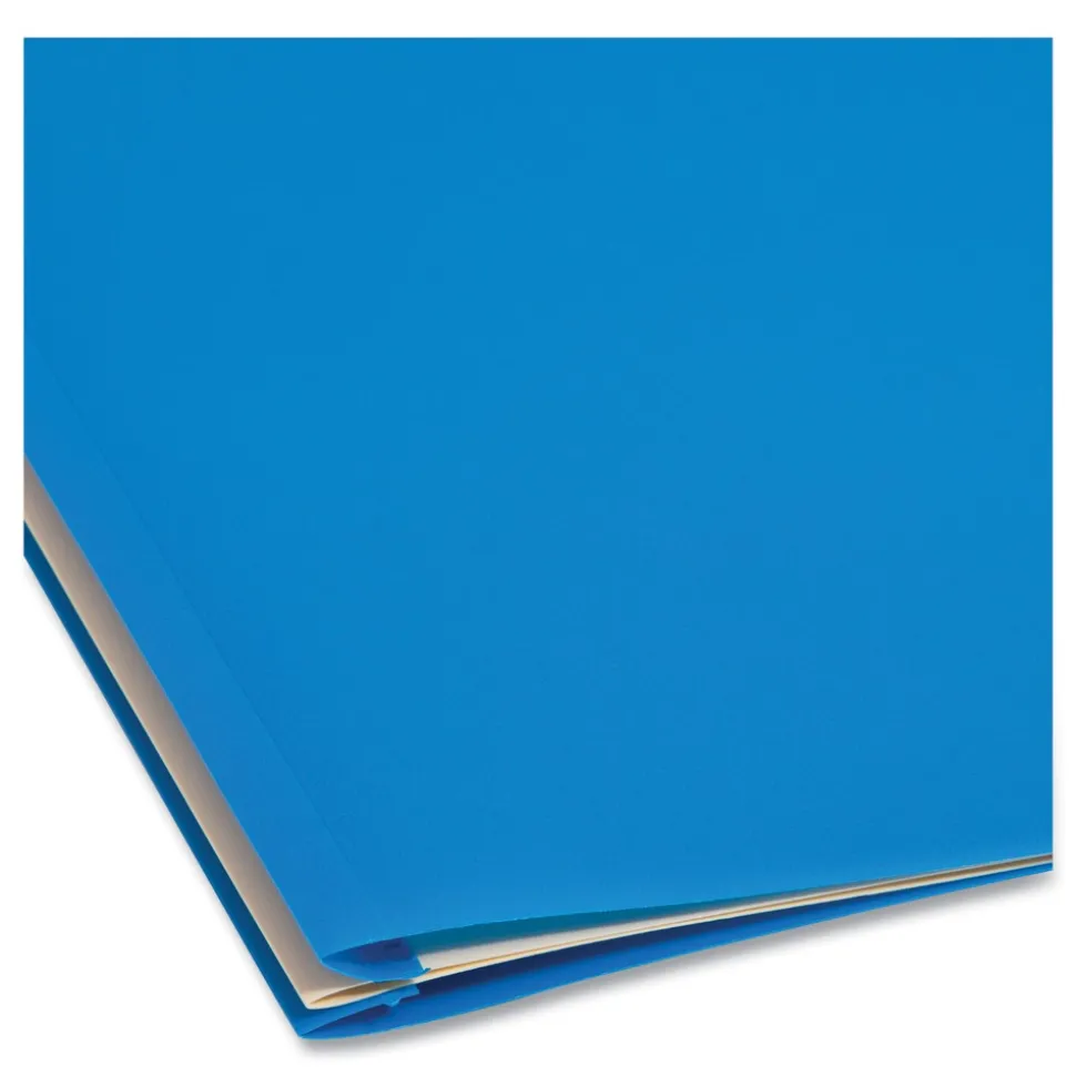 Smead 2 in. Expansion Six-Section Poly Classification Folders - Blue Exterior/Letter Size (10/Box)