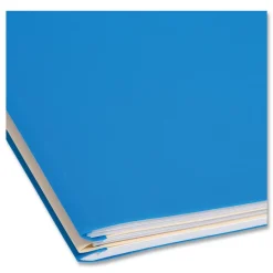 Smead 2 in. Expansion Six-Section Poly Classification Folders - Blue Exterior/Letter Size (10/Box)