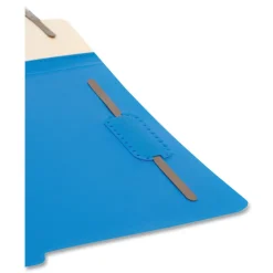 Smead 2 in. Expansion Six-Section Poly Classification Folders - Blue Exterior/Letter Size (10/Box)
