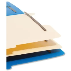 Smead 2 in. Expansion Six-Section Poly Classification Folders - Blue Exterior/Letter Size (10/Box)