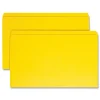 Smead 0.75 in. Expansion Straight Tabs Legal Size Reinforced Top Tab Colored File Folders - Yellow (100/Box)