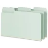 Smead 2 in. Expansion SuperTab Pressboard Fastener Folders with Two SafeSHIELD Fasteners - Legal Size/Gray-Green (25/Box)
