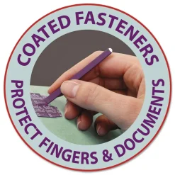 Smead 2 in. Expansion SuperTab Pressboard Fastener Folders with Two SafeSHIELD Fasteners - Legal Size/Gray-Green (25/Box)